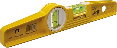 Stabila 25100, nivel magnético de fundición, producto escaso, 10 pulgadas
