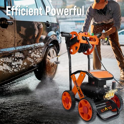 Image of STARQ X Heavy-Duty High Pressure Washer, 3200W Induction Motor, 320 Bar, Brass-Coated Pump, 15M Hose Pipe, Multi-Nozzle Cleaning Machine for Home & Personal Use