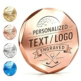 Custom Laser Engraved Golf Ball Marker - Premium 1.25 Inch Heavy Weight Metal, Precision Bevelled Milled Edge, 4 Color Options, Perfect Golf Gift For Men, Dad, Birthday, Father'S Day, Retirement