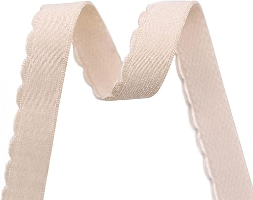 Miniatura 3 de DIY PARK 5 yardas 12" 0.512 in brillante nailon felpa elástico spandex banda hombro correas sujetador correa ropa interior costura ajuste (desnudo)