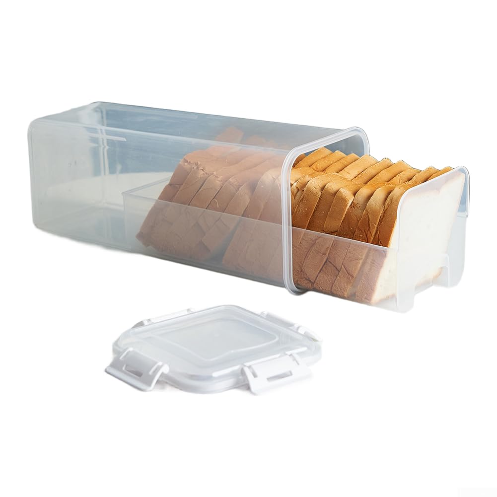Panera de plástico con cajón contenedor hermético 4.1L negro almacenaje cocina