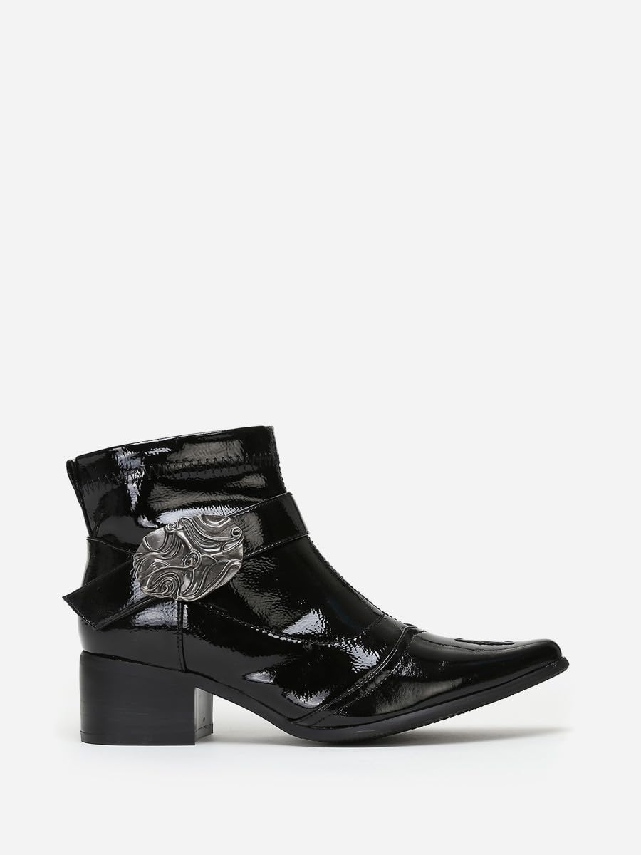 Bottines bout pointu vernies