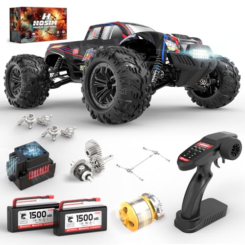 Hosim 1:10 Brushless RC Cars for Adults, 60+ KMH Remote Control Car, Off Road Monster Truck, Waterproof All-Terrain RC Truck, Hobby Grade Electric Toy Vehicle Gift