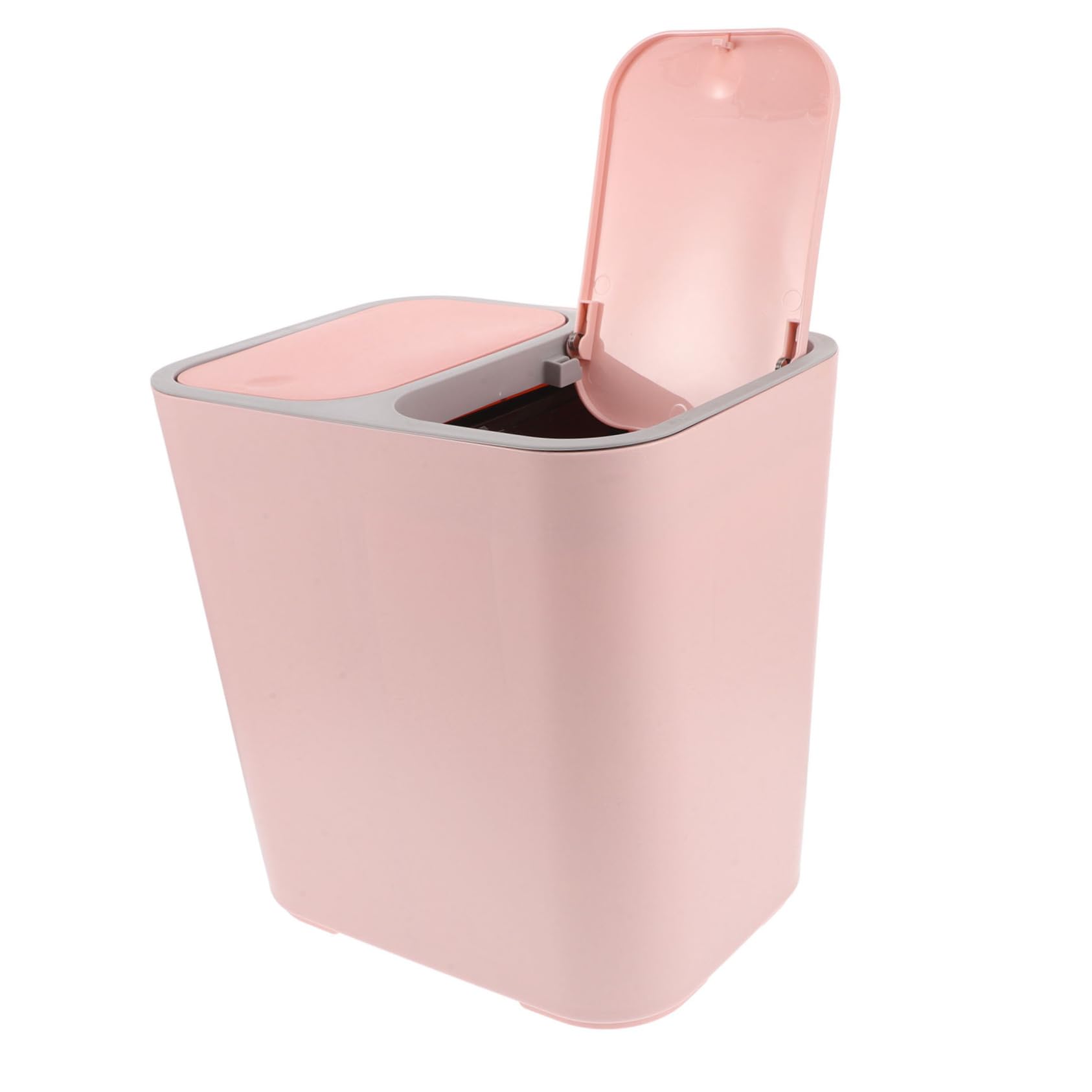 PRETYZOOM Cestino Rifiuti Differenziata Rosa, con Doppio Coperchio Plastico