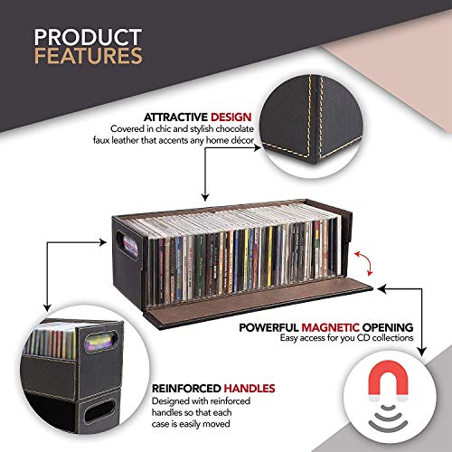 Stock Your Home 991601072 Cd Storage Box, Organizer Shelf thumb #2