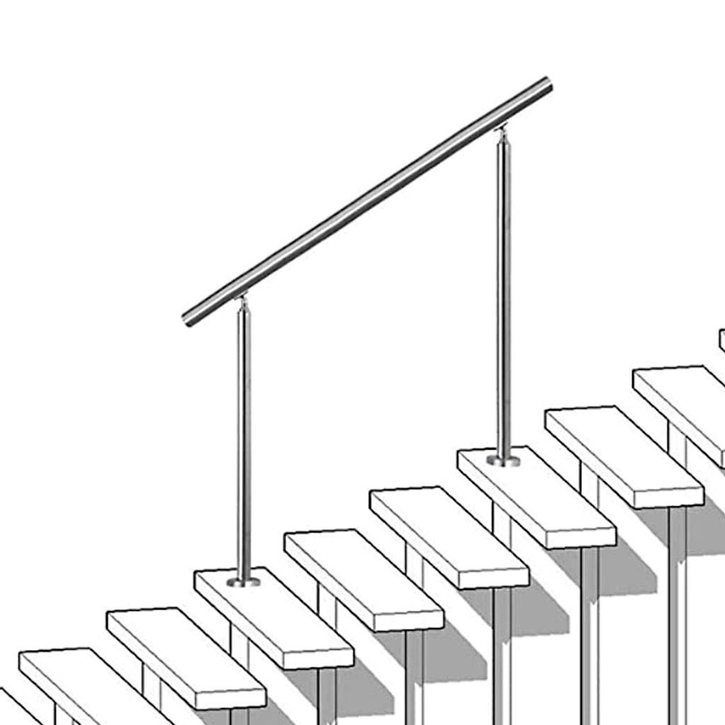 Rampe d'escalier en acier inoxydable de 100 cm au fini soigné et design épuré