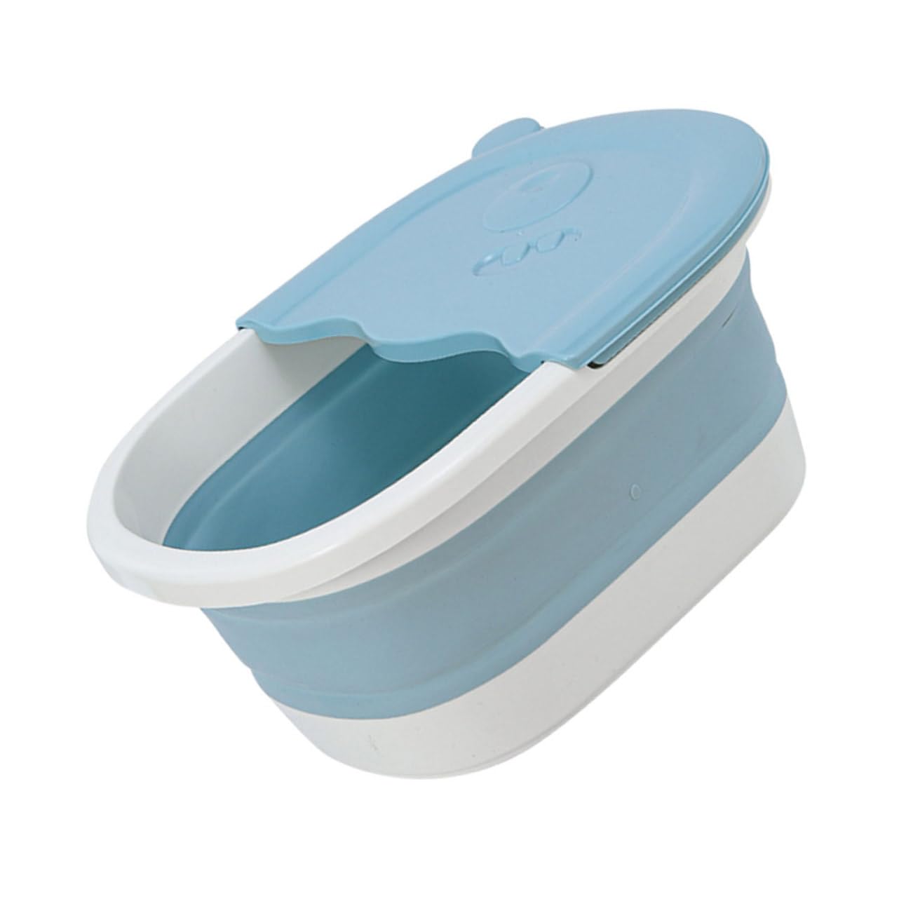 IWOWHERO 1Pc Foldable Feet Soak Bucket for Portable Foot Bath Basin with Massage Beads Easy to Store Blue Color for Relaxation and Foot Care