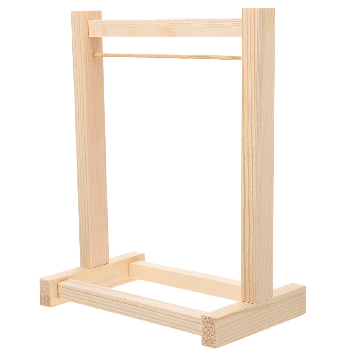Perchero De Madera Para Muñecas Con 10 Perchas – Soporte Estable Y Antideslizante Para Ropa De Muñecas
