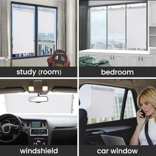 Generic ZYL01 No Drilling Retractable Roller Window Shades W/3 Suction Cups thumb #4