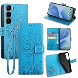 BellaCase Coque Infinix Hot 60 Pro Plus 4G �tui en Cuir Premium Infinix Hot 60 Pro Plus 4G [Emplacements pour Cartes] [B�quille] [Magn�tique] Housse pour Infinix Hot 60 Pro Plus 4G(Bleu)