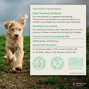 ULTIMATE PET NUTRITION Nutra Bites Freeze Dried Uncooked Single Ingredient Coaching Treats Meals Topper for Canine, 4 Ounces, Hen Breast ULTIMATE PET NUTRITION Nutra Bites Freeze Dried Uncooked Single Ingredient Coaching Treats Meals Topper for Canine, 4 Ounces, Hen Breast