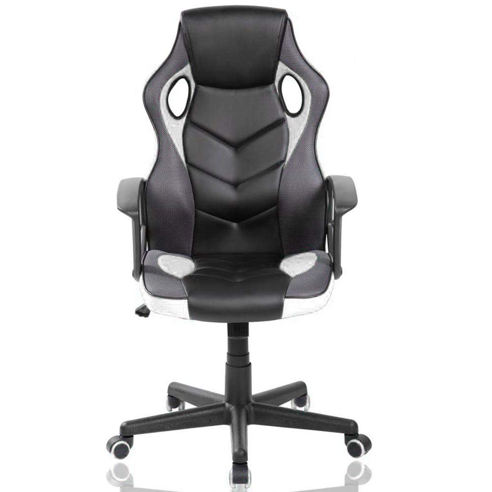 BAKAJI Poltrona Presidenziale Ergonomica Sedia Gaming Racing da Scrivana in Eco Pelle Arredo Ufficio Casa Cameretta Sala Riunioni Regolabile in Altezza Girevole e Direzionale