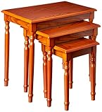 Frenchi Home Furnishing Nesting Table, 3-Piece, Oak