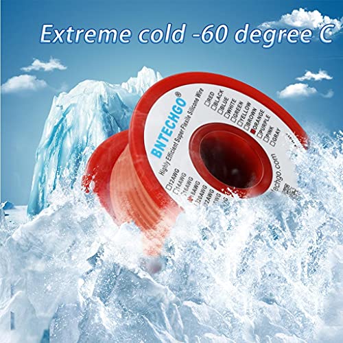 Image of BNTECHGO 18 Gauge Silicone wire spool 50 ft Orange Flexible 18 AWG Stranded Tinned Copper Wire