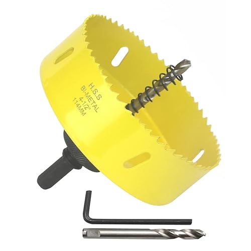 Sierra de agujero de 4-12 pulgadas para madera, metal suave, paneles de yeso, cartón yeso y madera contrachapada, sierra de agujero bimetálica de