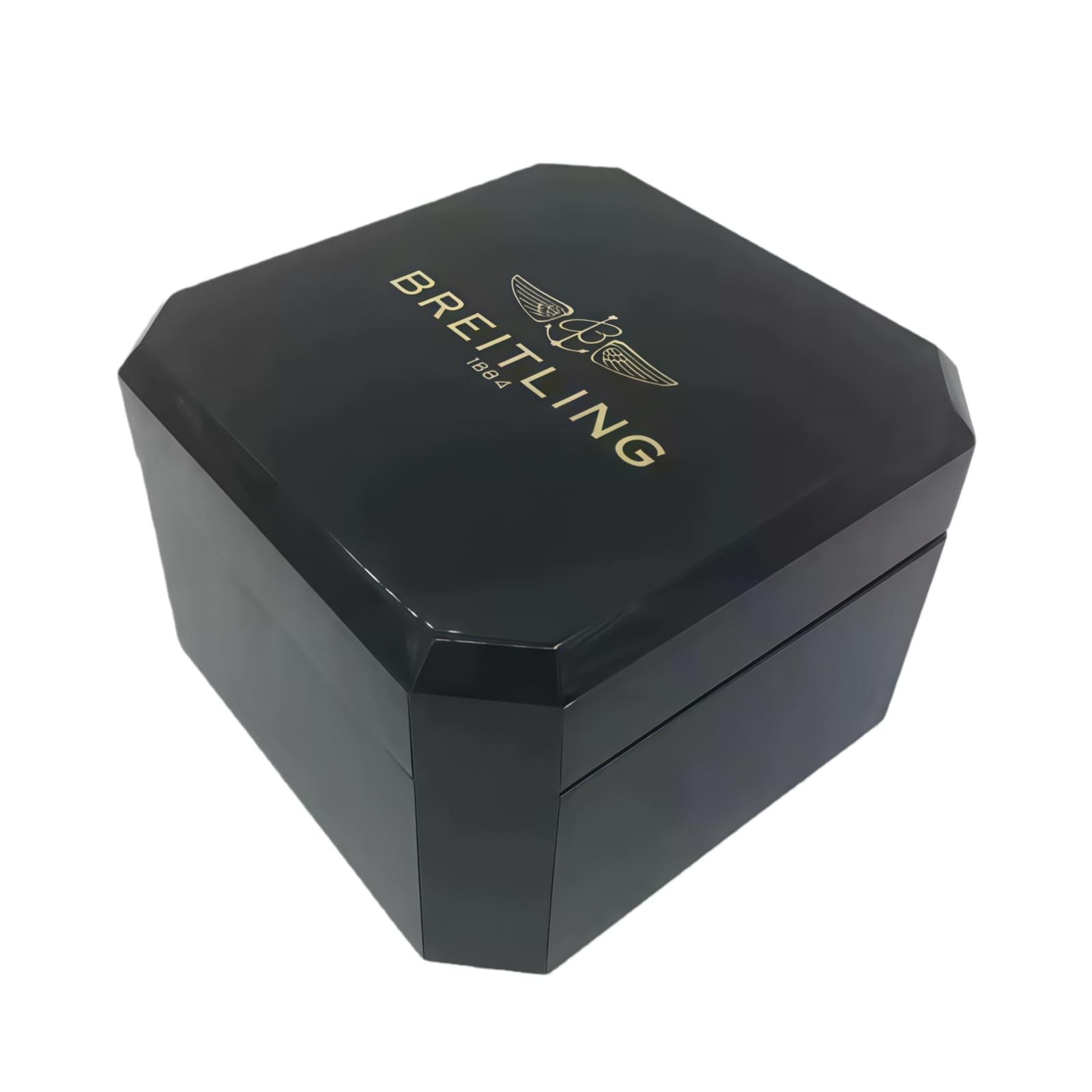 Caja Reloj Único Universal Exterior Negro Alto Brillo Set Caja Amarilla Protector Almacenamiento para Breitling