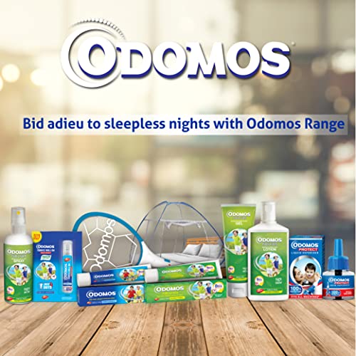 Image of Odomos Mosquito Repellant Fabric Roll On - 8ml + Odomos Non-Sticky Mosquito Repellent Cream With Vitamin E & Almond - 50g + Odomos Naturals Mosquito Repellant Spray - 100ml