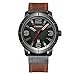 Produktbild CURREN Herren Uhr Quarz Leder Täglich wasserdichte Runden Zifferblatt Handgelenk Watch