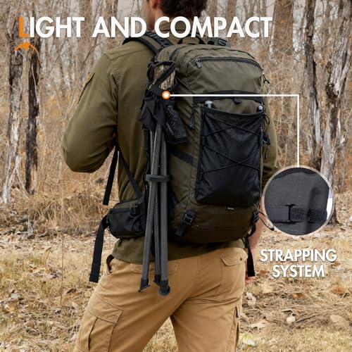 Image of Portal Tall Folding Tripod Stool for Outdoor Camping Walking Hunting Hiking Fishing Travel, Support 225 lbs