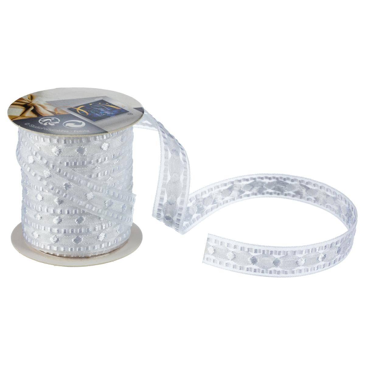 Feeric Lights et Christmas - Ruban Textile Tissé 10mm X 3 m - Blanc Point