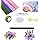 Sheliky Pipe Cleaner Flower Kit 400Pcs Pipe Cleaners Craft Bulk Chenille Stems for Flower Making DIY Bouquets Party Decor with Floral Wires, Gardening Tape,Stamen & Ribbon (Purple)