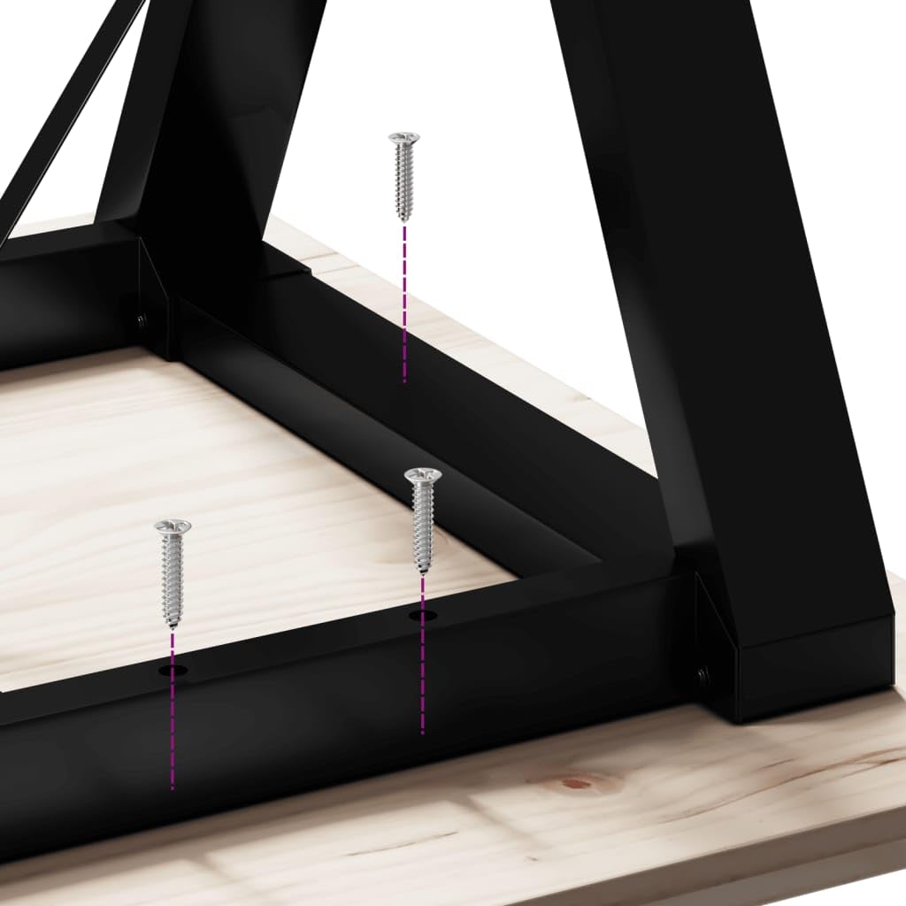 vidaXL Patas de Mesa de Comedor Estructura Y Acero 120x60x73 cm, Pata de Mesa Auxiliar, Pata de mesita Auxiliar, Pata de Mesa de Metal