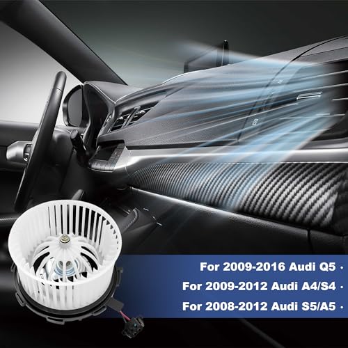 Image of PartsFlow 700291 HVAC Blower Heater Motor Assembly w /Wheel For 2009-2016 Audi Q5 For 2009-2012 Audi A4 /S4 For 2008-2012 Audi S5 /A5 700291 8K1820021C