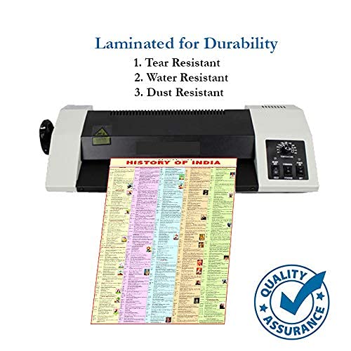 Image of Constitution of India Chart & History of India Chart ( Pack of 2 ) - LAMINATED