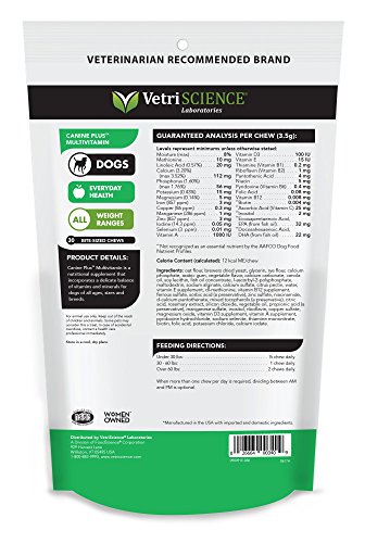 VetriScience Laboratories - Canine Plus MultiVitamin for Dogs, 30 Chewable Tablets