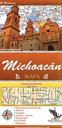 Michoacan, Mexico, State and Major Cities Map (Spanish Edition)