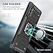 YmhxcY Galaxy Note 10 5G Case with 3D Curved Screen Protector, Armor Grade Case with Rotating Holder Kickstand Non-Slip Hybrid Rugged Phone Case for Galaxy Note 10-KK Black