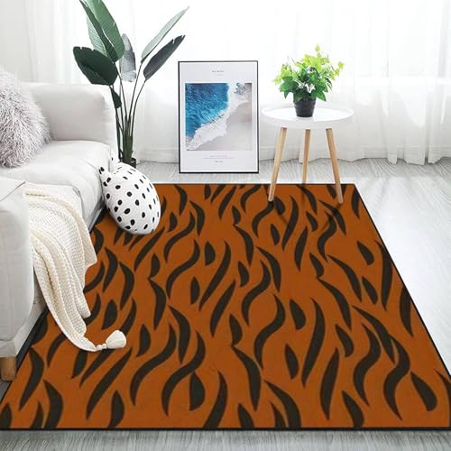 Tapis de sol antidérapant lavable à impression 3D effet animal