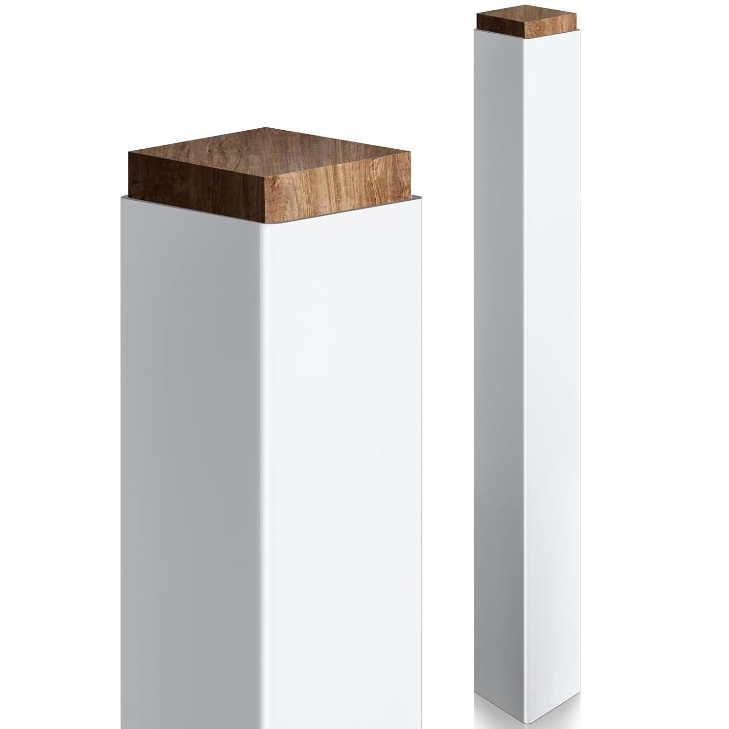 Thyle 2 Pcs 4 x 4 x 39.4 Inches(Actual 3.5 x 3.5) Post Sleeve Vinyl Post Wrap Cover White Column Wraps for Porch Weatherproof for Lasting Durability Easy Installation on Patio Decks Porches Mailbox