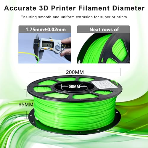 Image of iBOSS 3D Printer Filament, Temperature Color Change PLA+ Filament 1.75mm, Neatly Wound 3D Printing Filament, Dimensional Accuracy + /-0.02mm, Fit for Most FDM 3D Printers, 1KG Spool. (Green to Yellow)