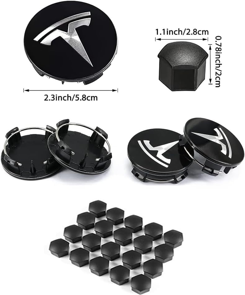 Kit Coprimozzi E Copridadi Per Tesla Model 3/Y/S/X | Bianco, Con Logo E Attrezzi - Foto 13