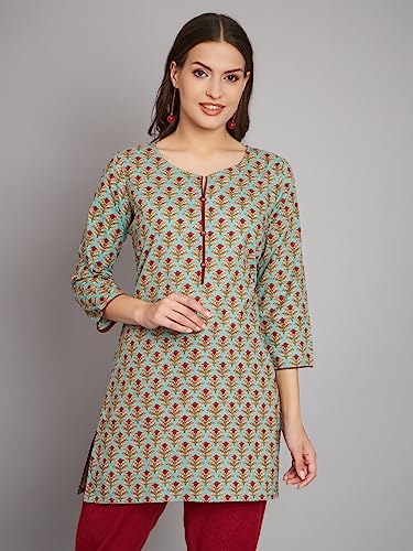 Image of Rapsodia Womens Cotton Floral Printed Short Kurti