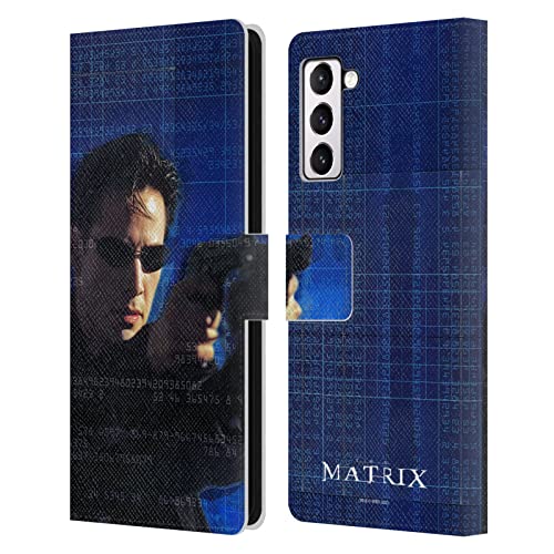 The Matrix Neo Étui Portefeuille Cuir Coque Samsung S21+ 5G Housse