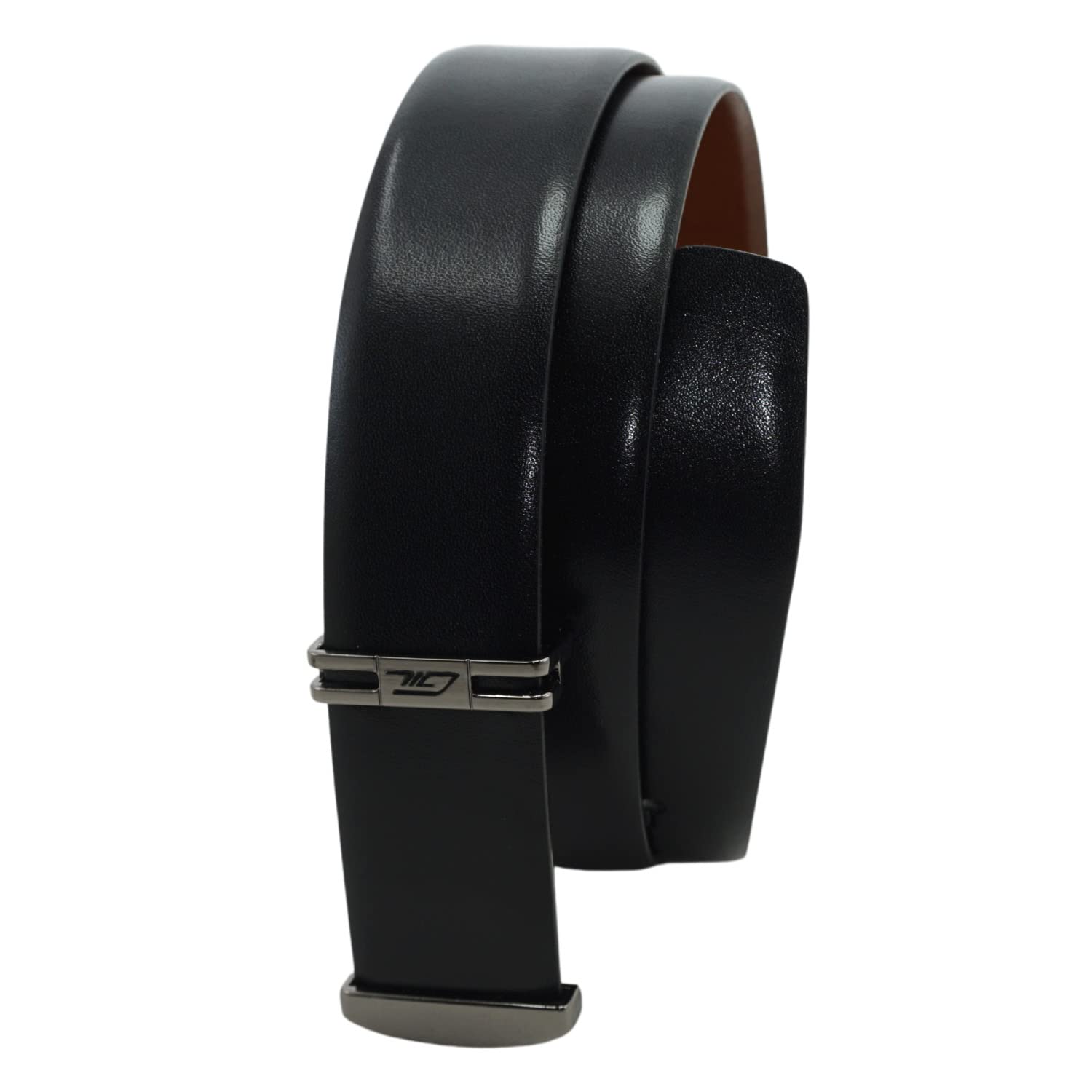 gil Classic Men's Leather Belt - Formal Look, Genuine Leather Belt for men Black Color,Designer Buckle (Pack of 1)-picture-34