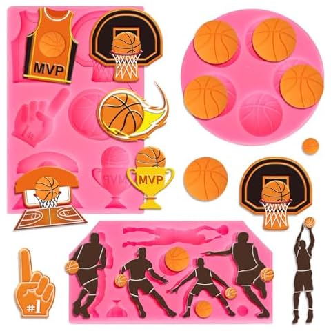 Whaline Basketball Silicone Fondant Molds Set Cover