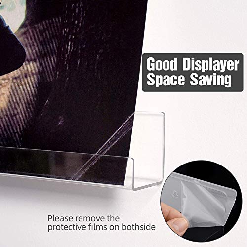 Soporte de pared para discos con acrílico transparente resistente para 6 LP 4