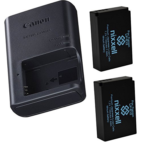 Canon LC-E12 Charger for Canon LP-E12 Li-ion Battery compatible with Canon EOS -M,EOS-M2, EOS -M10 Rebel SL1, EOS 100D Mirrorless Digital +2 Bonus Battery!