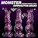 25.5cm Ovipositor Monster Dildo Fantansy Alien Knot Dildo Aufblasbar Analplug Mit 4 Silikoneiern Analdildos XXL Groß mit Saugnapf Buttplug Anal Vagina Pumpe Extrem Sexspielzeug Für Frauen Männer