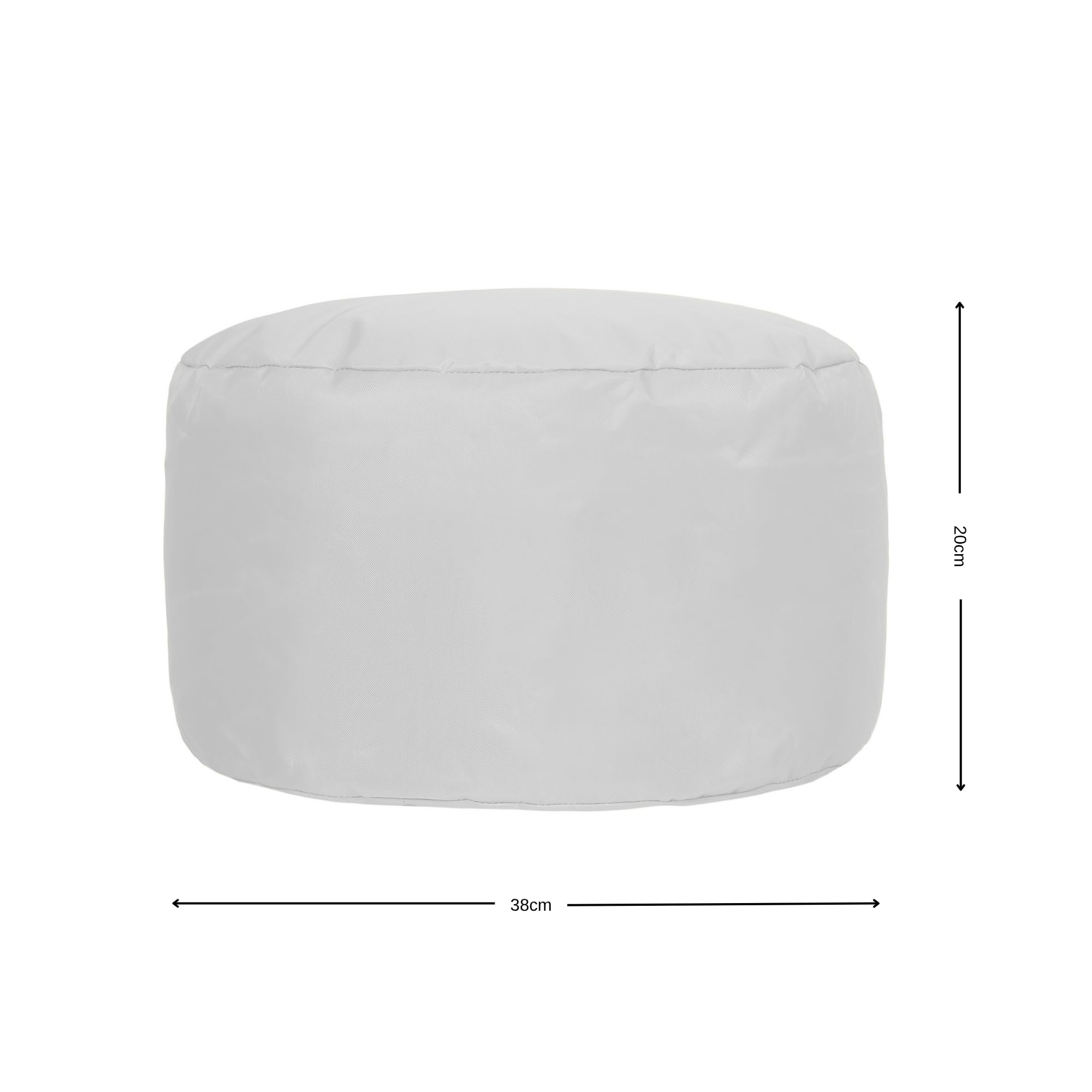 Bean Bag Bazaar Cube Pouf Da Esterno 38cm - Poggiapiedi E Sgabello Da Giardino - Rosso, Impermeabile, Con Riempimento