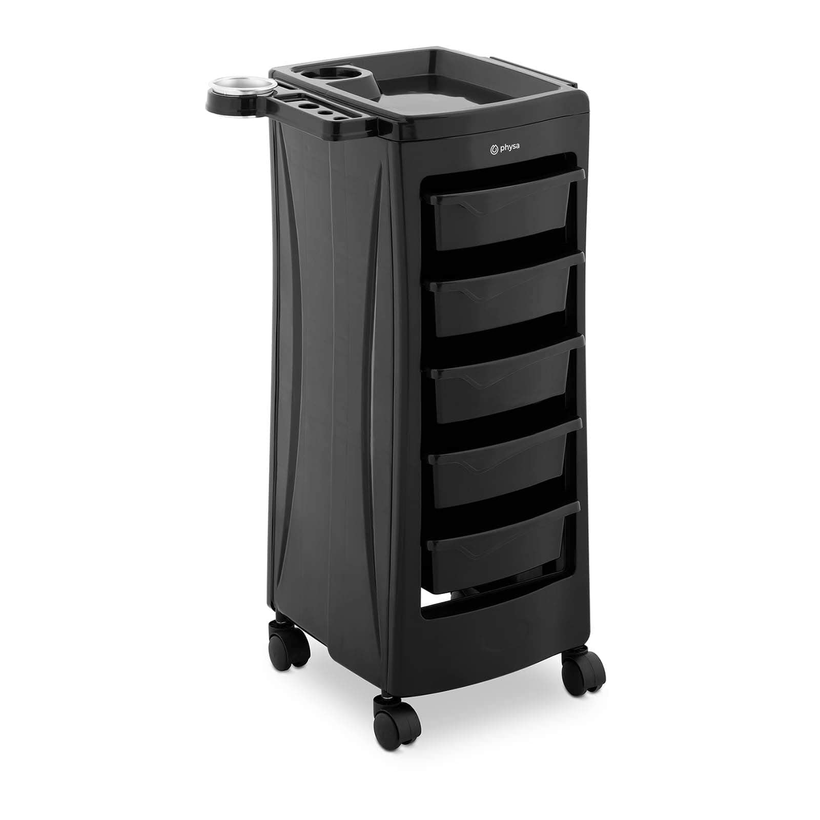 physa PHYSA-​RR-​10 Carrello per parrucchiere 10 kg 5 Cassetti 485 x 380 mm supporto per asciugacapelli