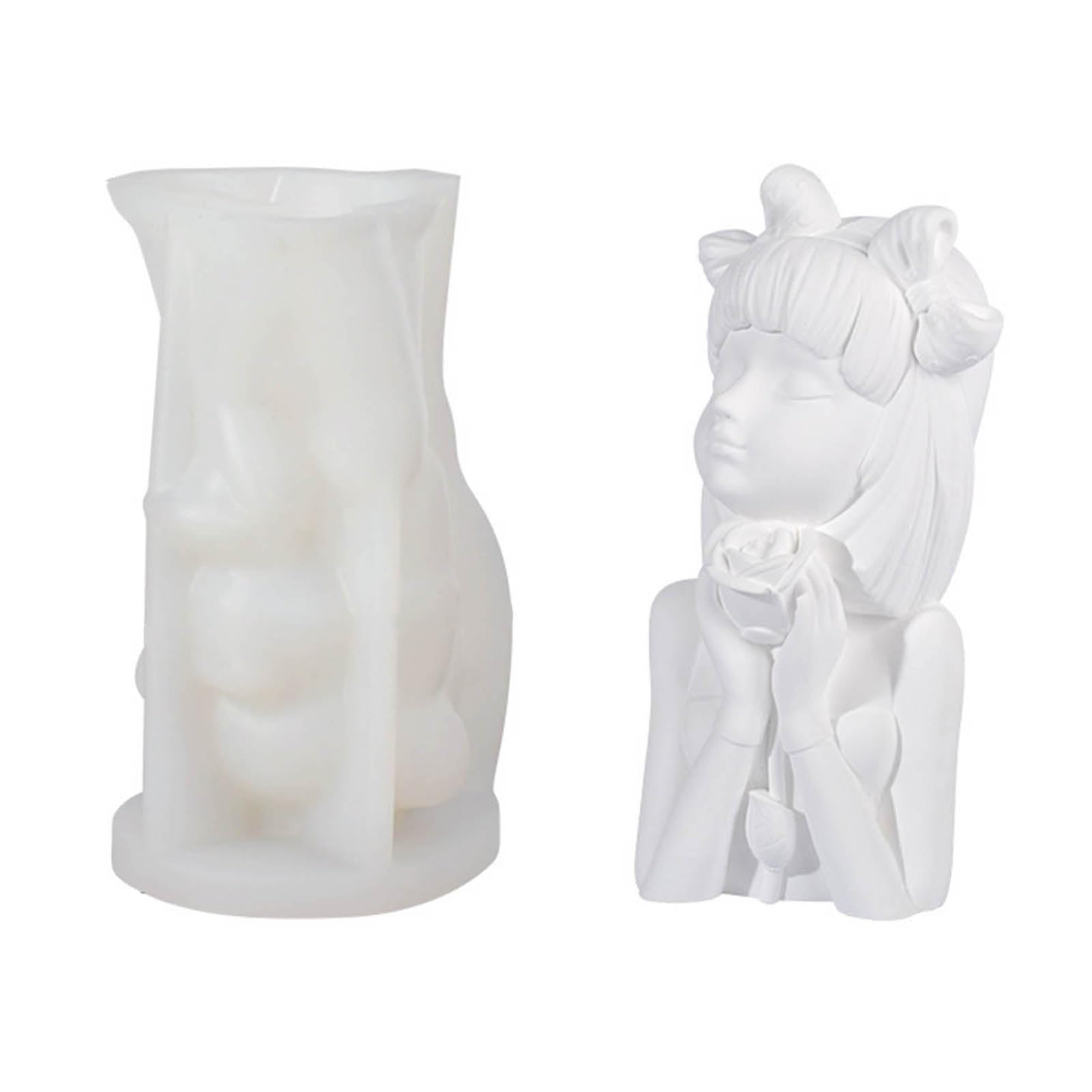 Oxxggkao 3D Girl Silicone Mold Epoxy Resin Molds Soap Plaster Making Cake Chocolate Decorating Gypsum Fondant Mold