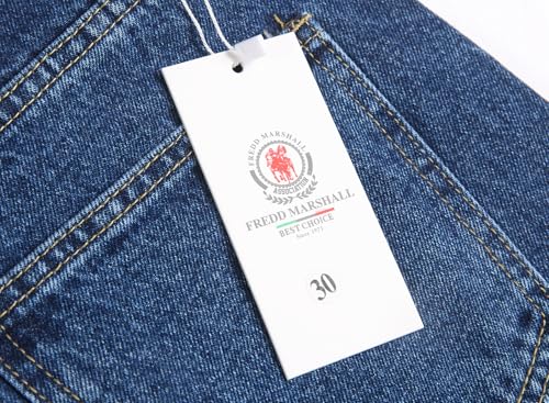 FREDD MARSHALL Stone Blue Baggy Jeans