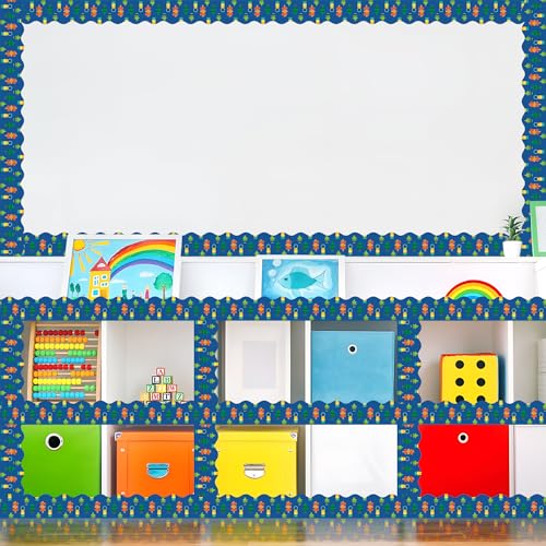 Image of BeYumi Camping Tent Border Trim - 65ft Back to School Hiking Camping Scalloped Rolled Border Trim Outdoor Themed Bulletin Board Set Classroom Office Chalkboard Kindergarten Preschool Party Decoration