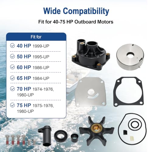 Image of MARKGOO Water Pump Repair Kit 432955 for Johnson Evinrude 40-75HP Outboard