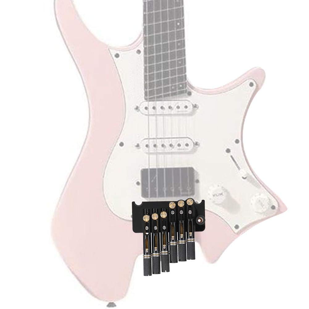 Kit De Chevalet De Guitare Sans Tête Avec Vis De Montage Et Cordier 6/7 Cordes