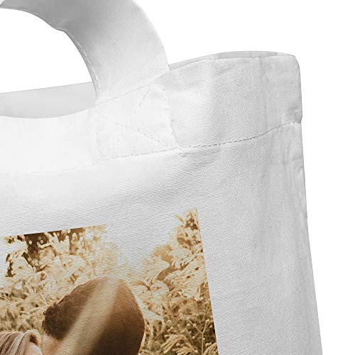 PhotoFancy - Stofftasche mit Foto selbst gestalten -Jutebeutel mit eigenem Motiv personalisieren und bedrucken - Farbe: Weiß